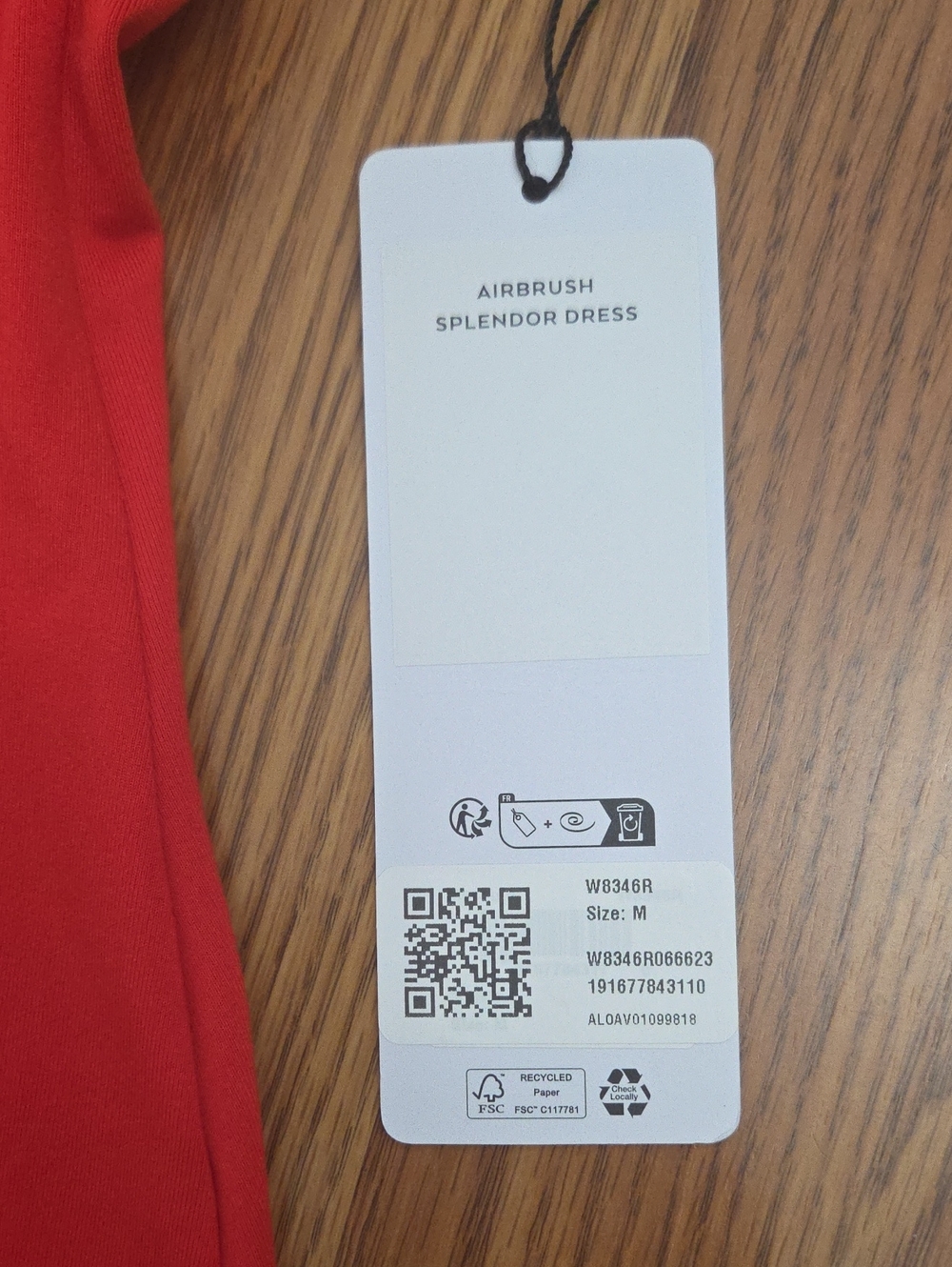 Alo Yoga Airbrush Splendor Dress Bright Red/ Medium - Picture 8 of 9
